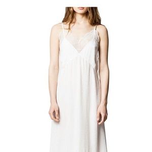NWOT ZADIG & VOLTAIRE LEO JAC IVORY SILK DRESS. Size L